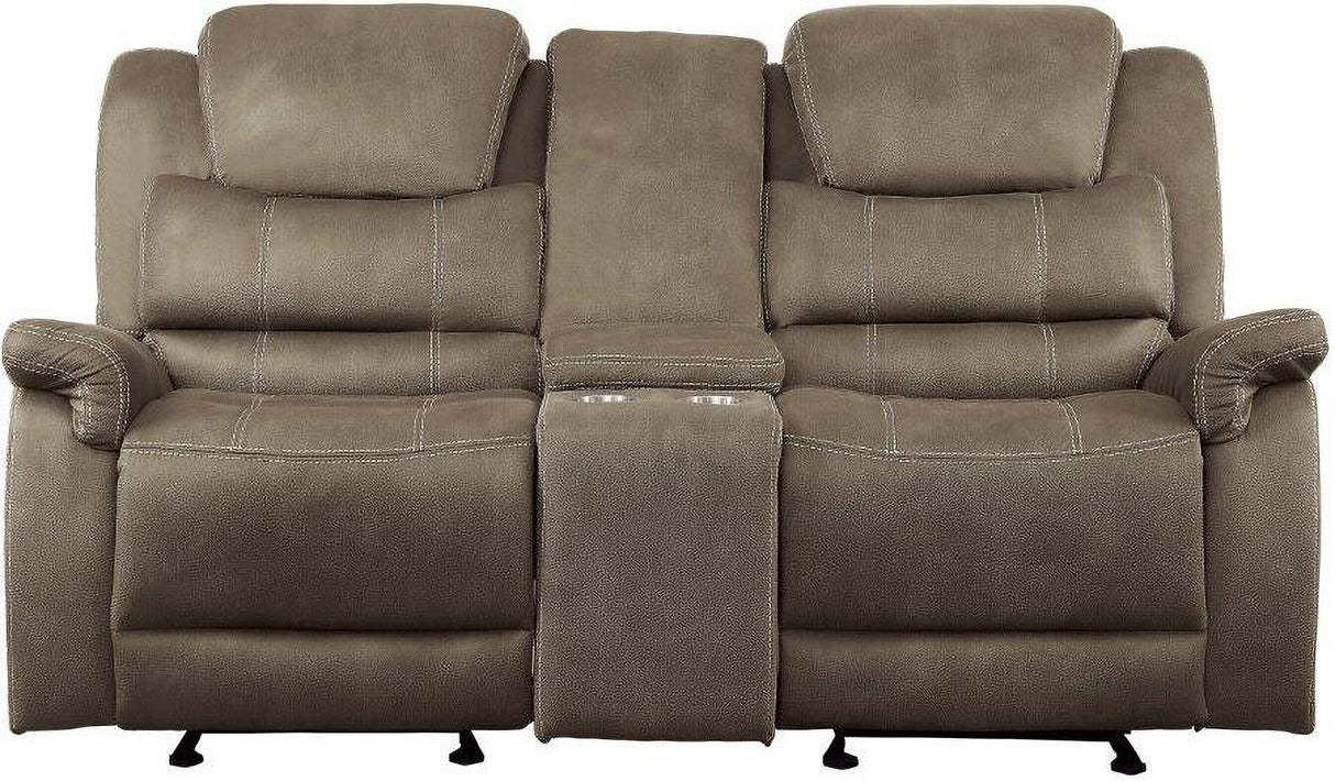 Shola Brown Double Reclining Living Room Set With Drop Down Table