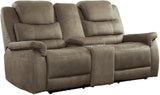 Shola Brown Double Reclining Living Room Set With Drop Down Table