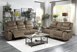 Shola Brown Double Reclining Living Room Set With Drop Down Table