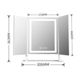 Luxury Trifold LED Tri-Tone Makeup Mirror