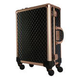 SlayCase® XL Vanity Travel Case in Black & Rose Gold Studded