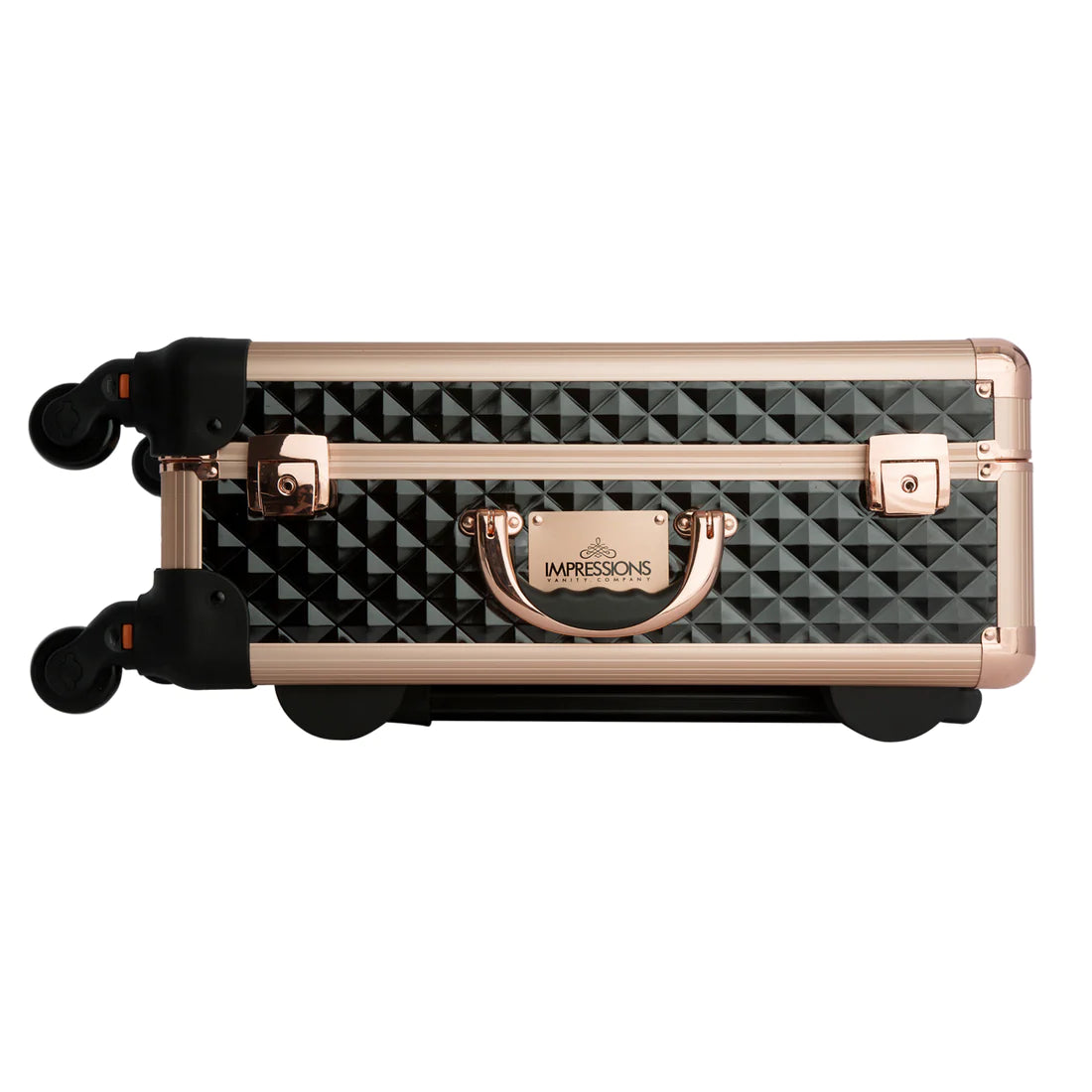 SlayCase® XL Vanity Travel Case in Black & Rose Gold Studded