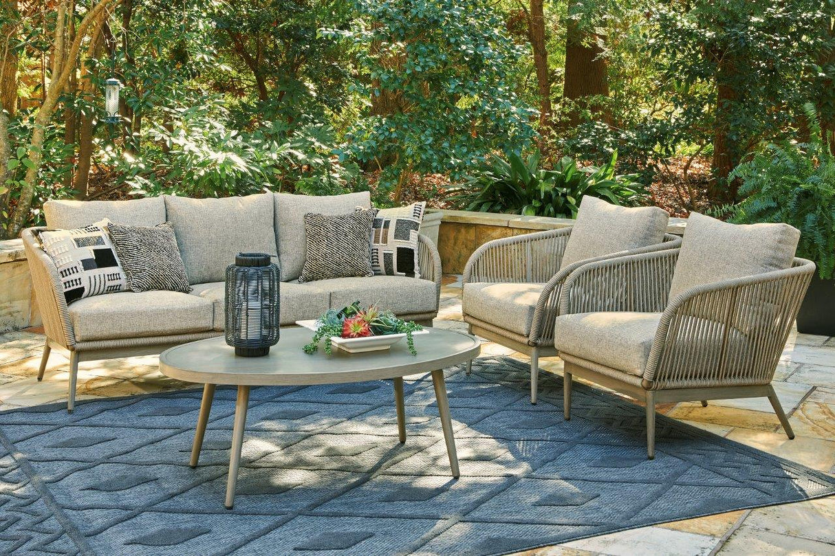 Swiss Valley Beige And Grey Outdoor Conversation Set