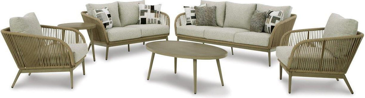 Swiss Valley Beige And Grey Outdoor Conversation Set