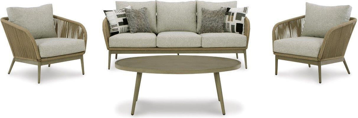 Swiss Valley Beige And Grey Outdoor Conversation Set