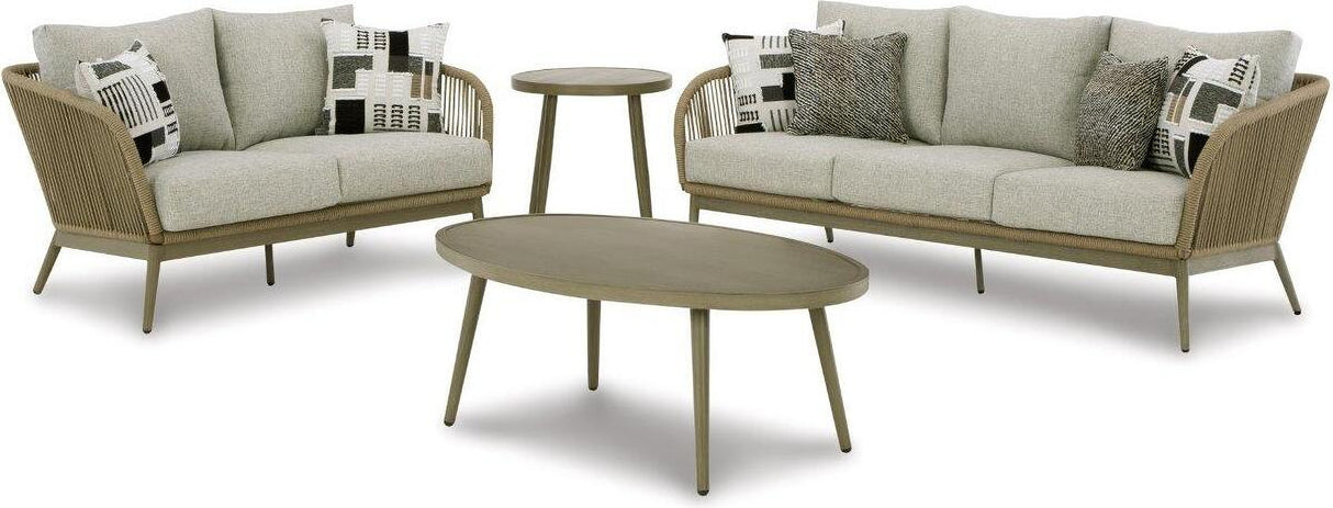 Swiss Valley Beige And Grey Outdoor Conversation Set