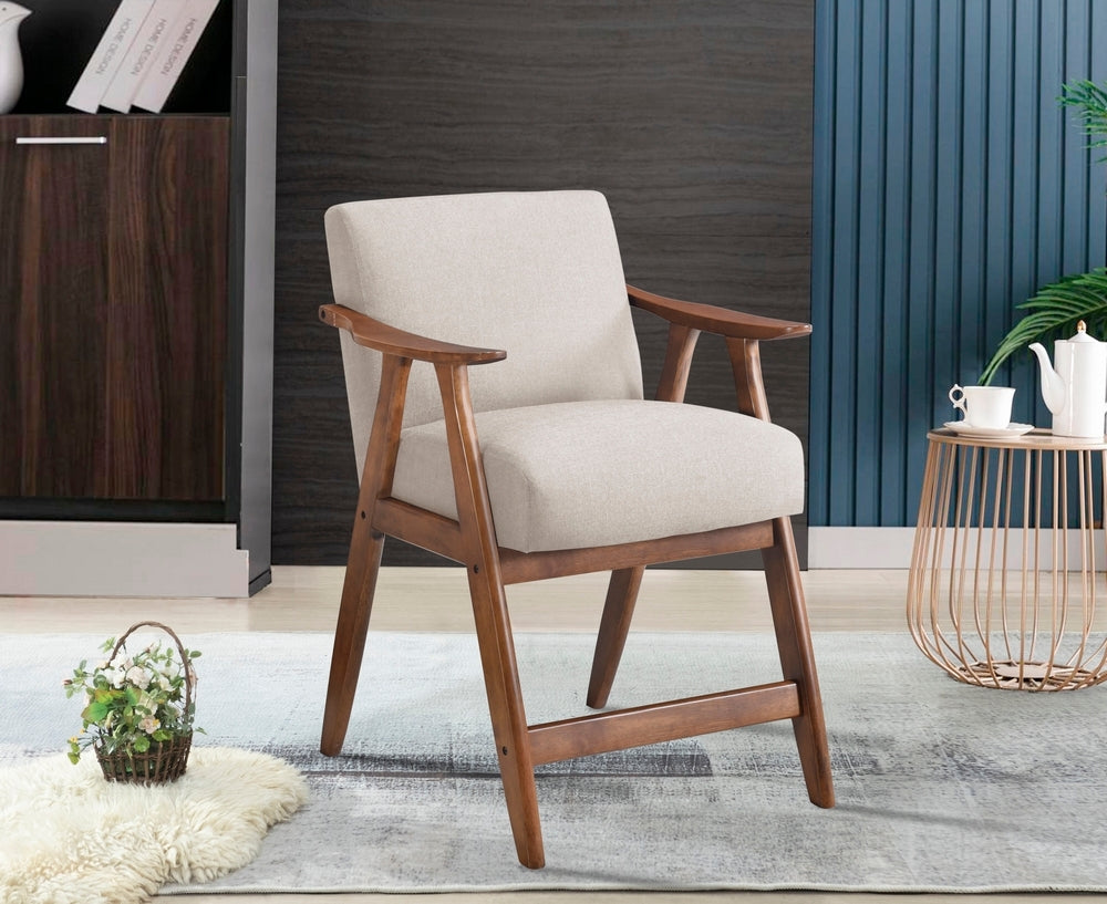 Counter Height Chair, Brown Fabric