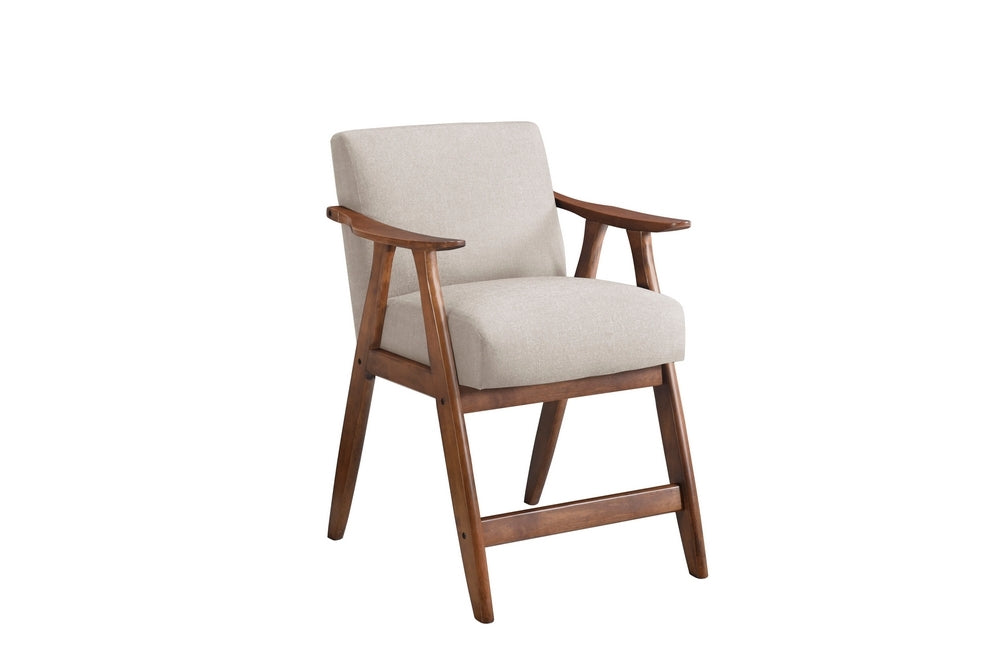 Counter Height Chair, Brown Fabric