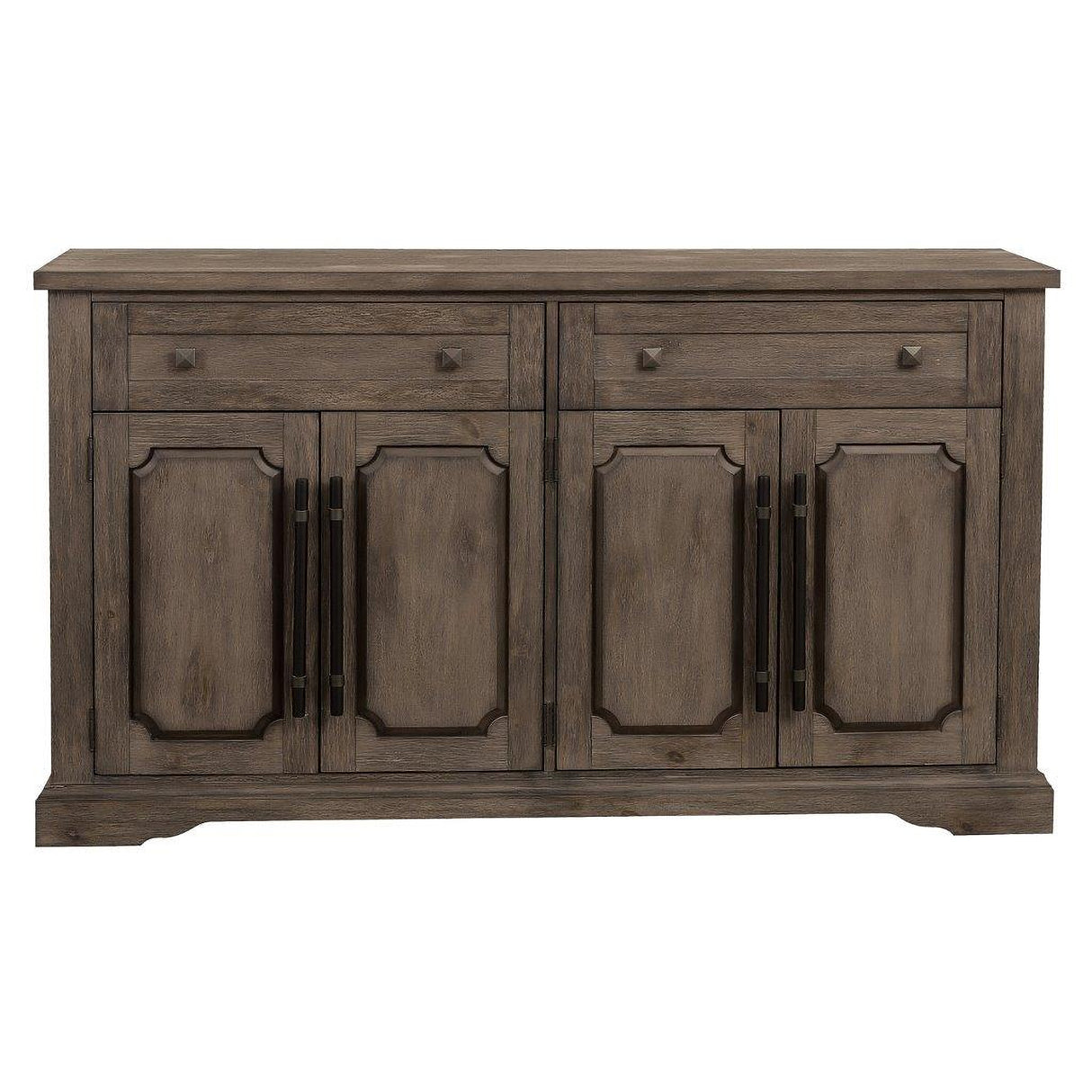 Toulon Distressed Dark Oak Round Pedestal Dining Room Set