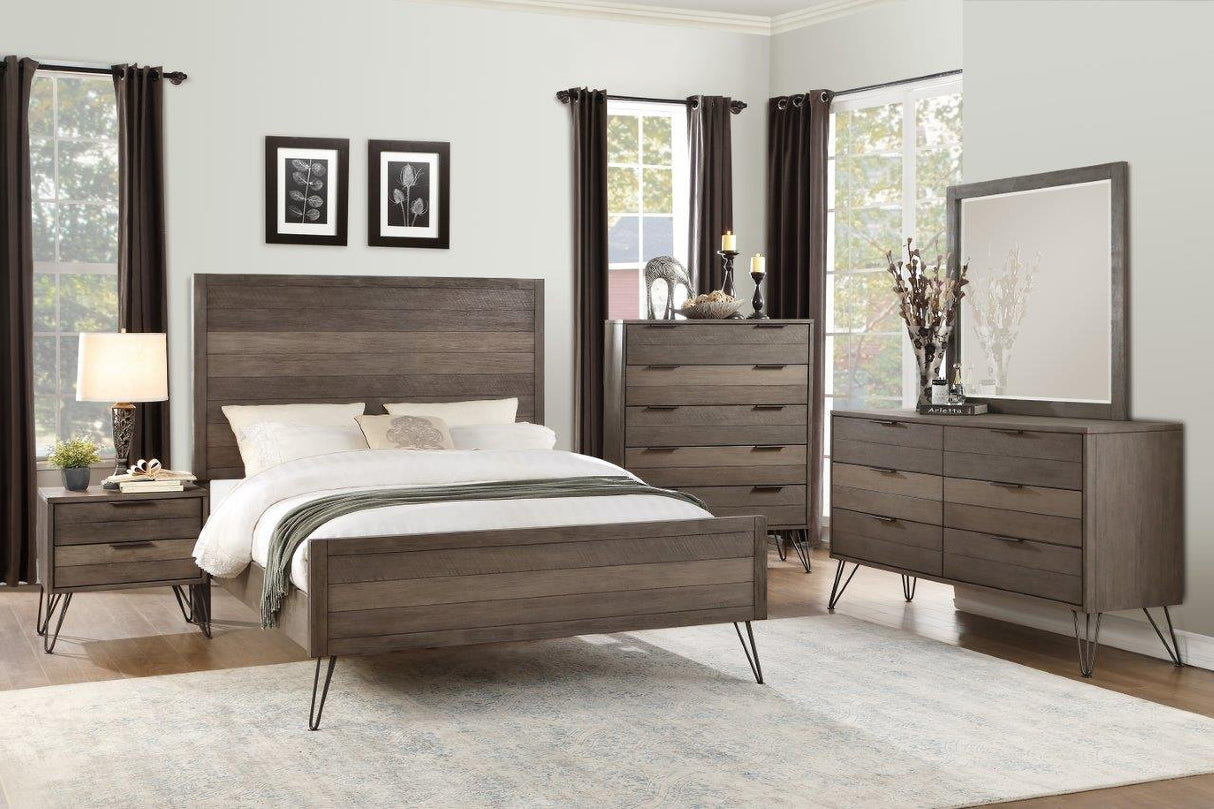 Urbanite 3 Tone Gray Youth Panel Bedroom Set