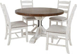 Valebeck Brown and Beige Round Dining Room Set