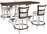 Valebeck White Counter Height Dining Room Set