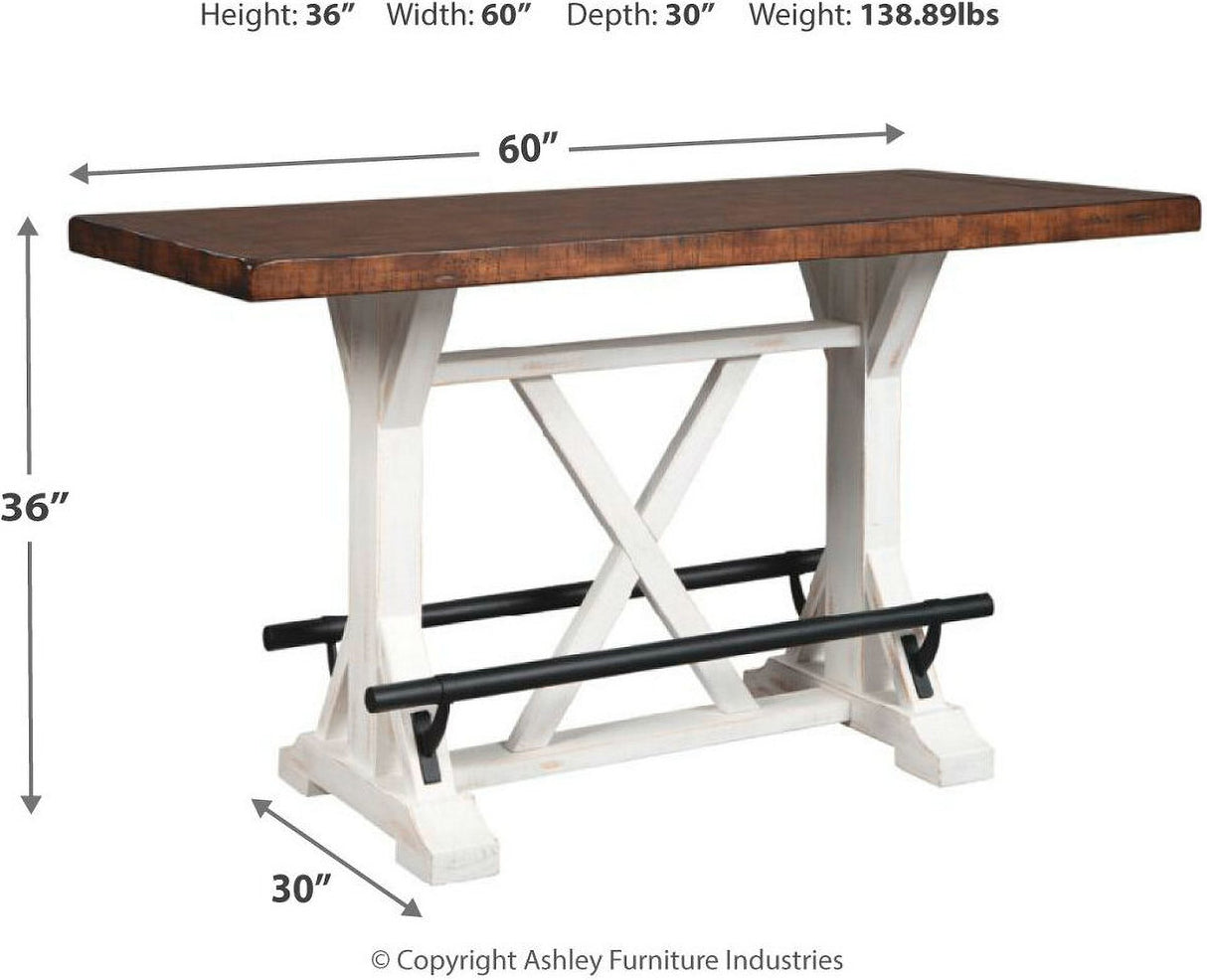 Valebeck White Counter Height Dining Room Set