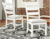 Valebeck White and Brown Rectangular Dining Room Set