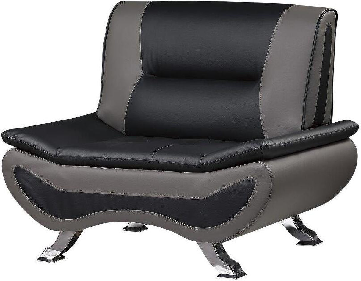 Veloce Black And Gray Living Room Set