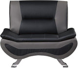 Veloce Black And Gray Living Room Set