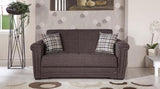 Victoria Love Seat Slpr (Andre Dark Brown) 3 Pieces