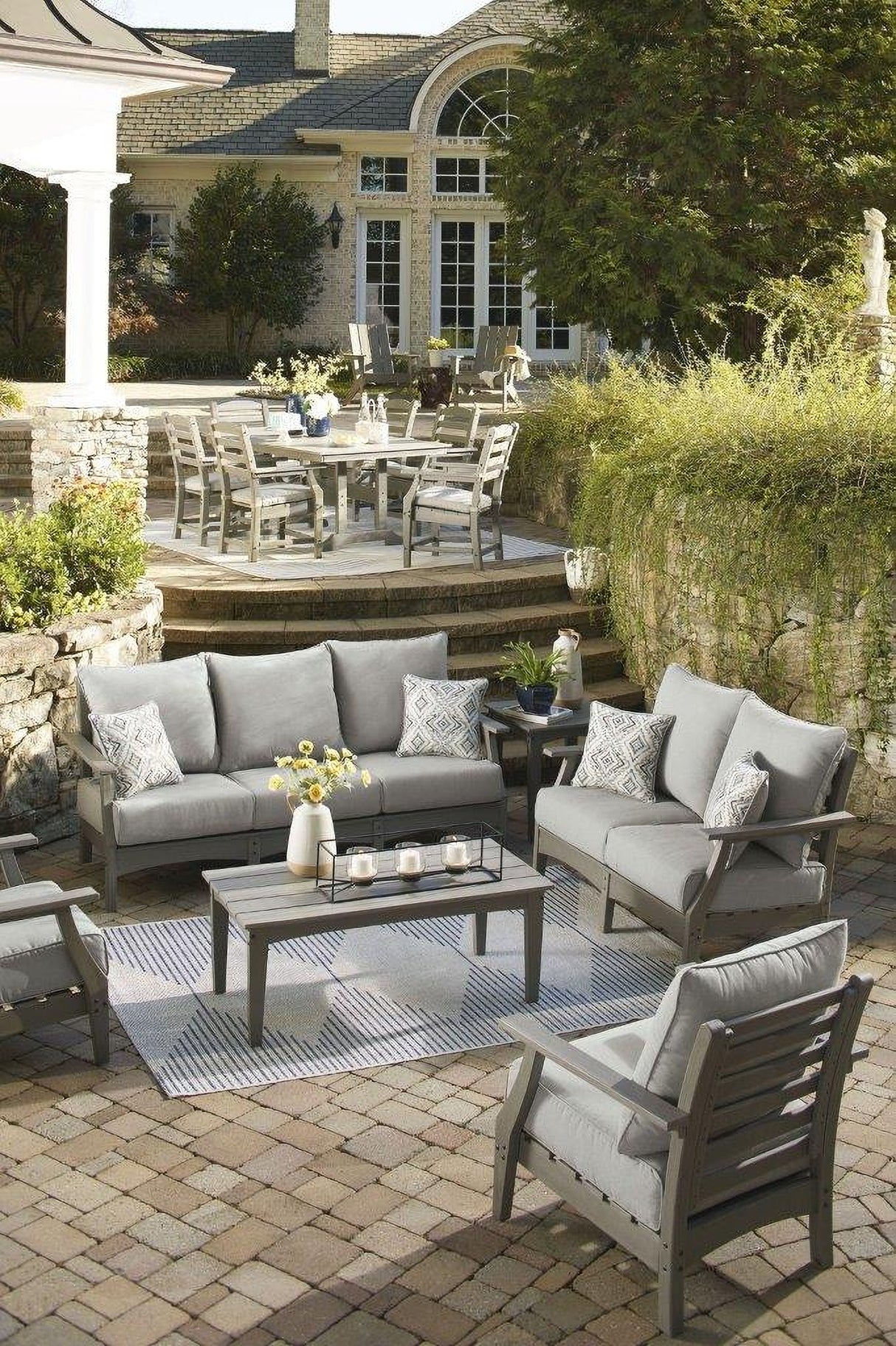 Visola Gray Outdoor Conversation Set