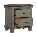 Weaver Coffee And Antique Gray Panel Bedroom Set