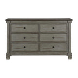 Weaver Coffee And Antique Gray Panel Bedroom Set