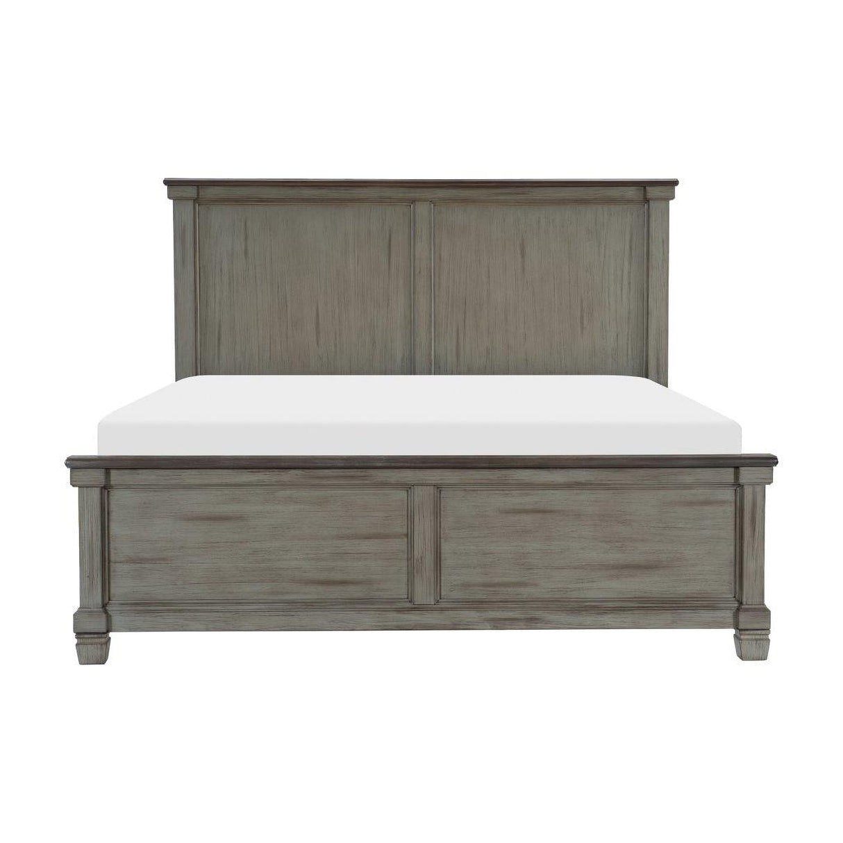 Weaver Coffee And Antique Gray Panel Bedroom Set