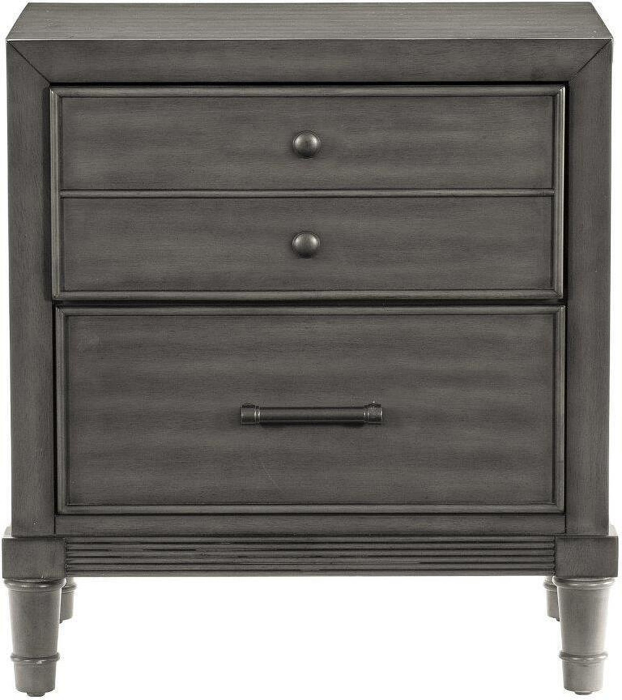 Wittenberry Gray Platform Bedroom Set With Footboard Drawer And LED