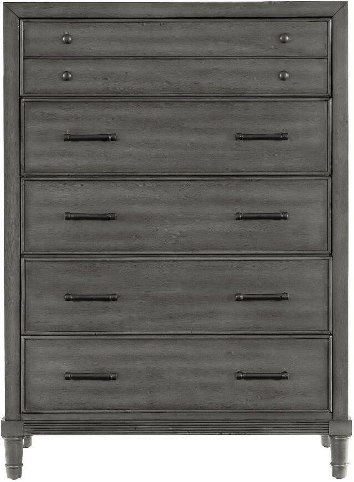 Wittenberry Gray Platform Bedroom Set With Footboard Drawer And LED