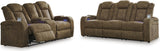 Wolfridge Power Reclining Living Room Set In Brindle