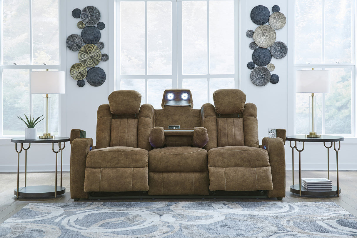 Wolfridge Power Reclining Living Room Set In Brindle