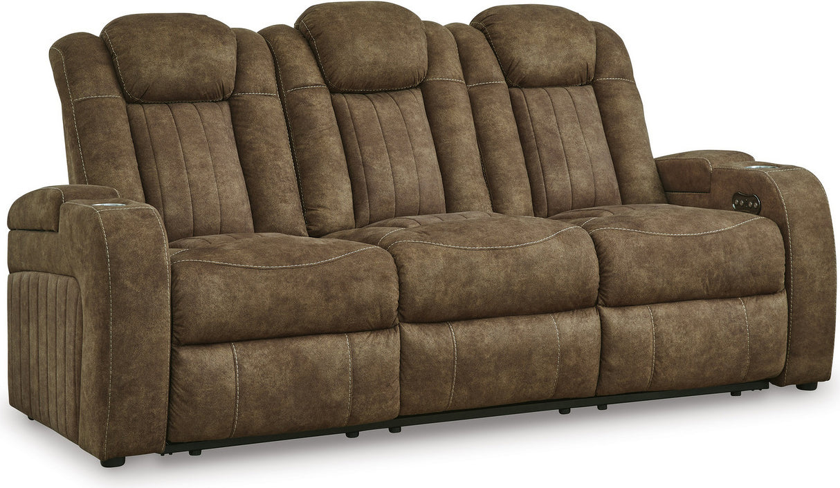 Wolfridge Power Reclining Living Room Set In Brindle