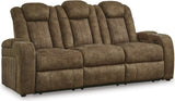 Wolfridge Power Reclining Living Room Set In Brindle