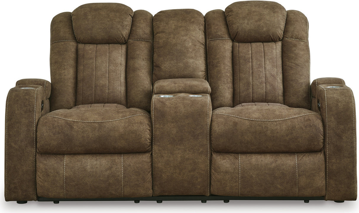 Wolfridge Power Reclining Living Room Set In Brindle