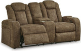 Wolfridge Power Reclining Living Room Set In Brindle