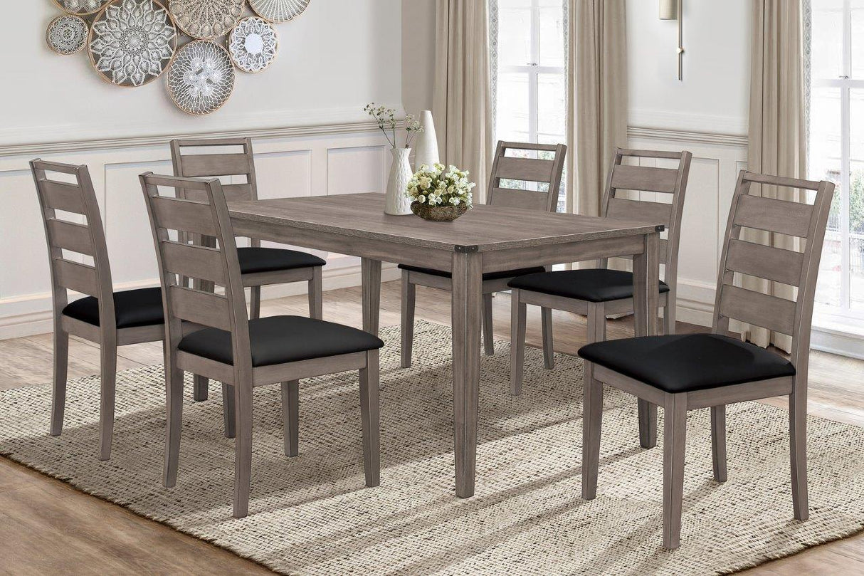 Woodrow Brownish Gray Dining Room Set