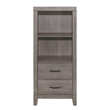 Woodrow Brownish Gray Youth Platform Bookcase Bedroom Set