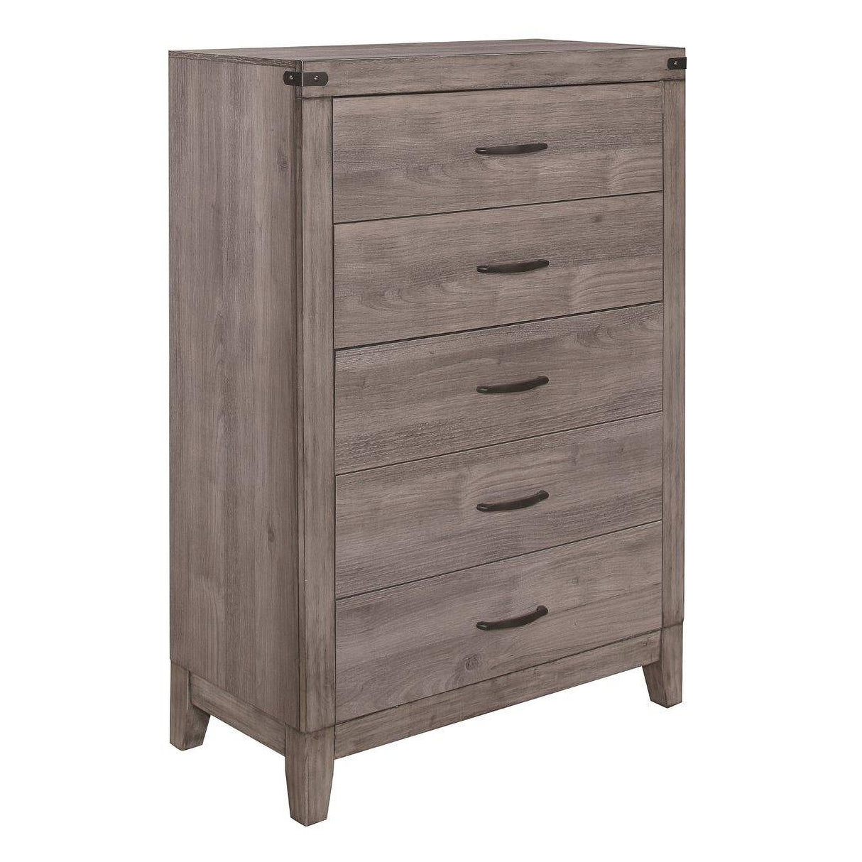 Woodrow Brownish Gray Youth Platform Bookcase Bedroom Set