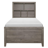 Woodrow Brownish Gray Youth Platform Bookcase Bedroom Set