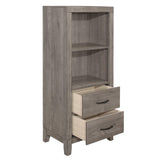 Woodrow Brownish Gray Youth Platform Bookcase Bedroom Set