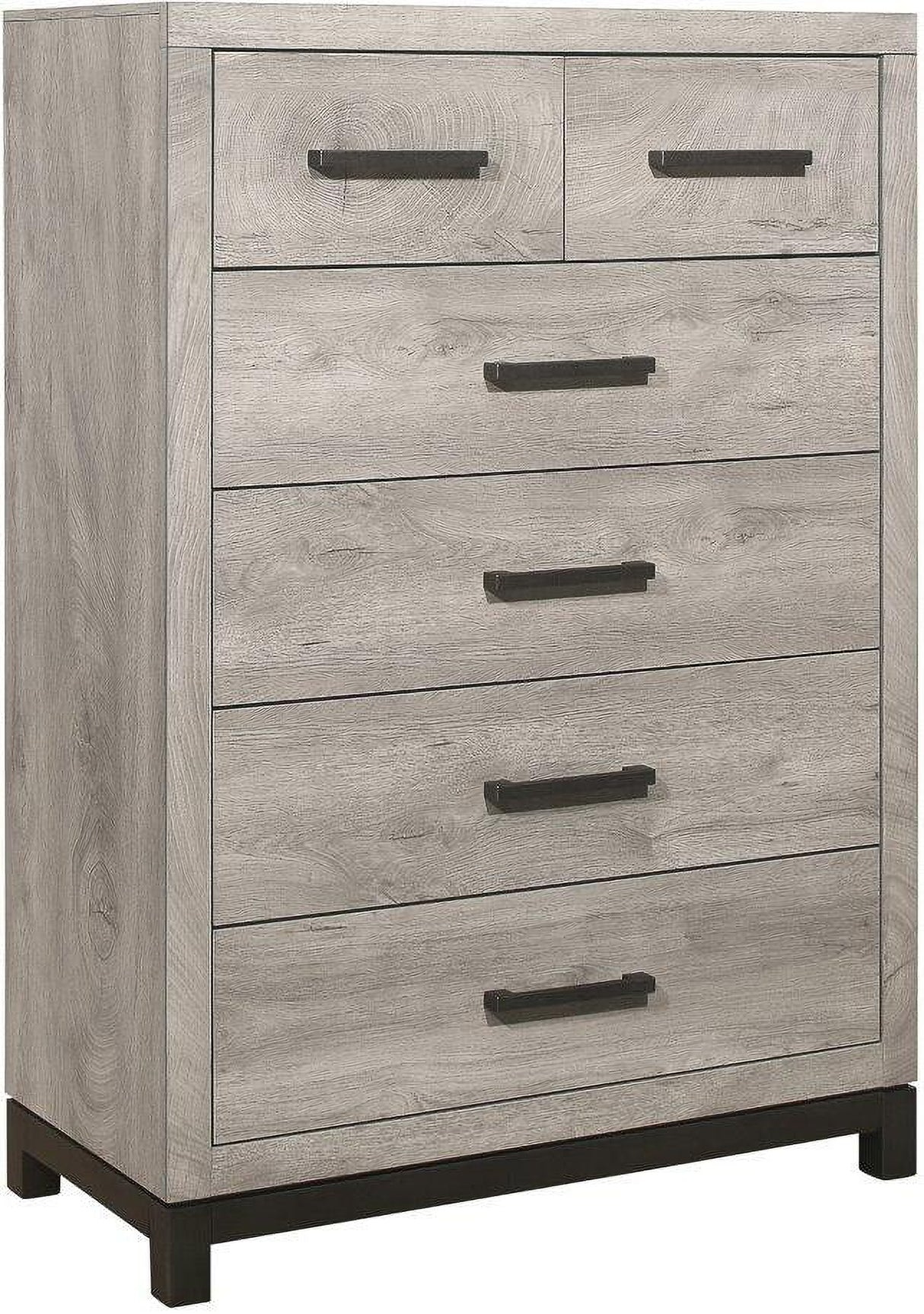 Zephyr Light Gray And Black Panel Bedroom Set