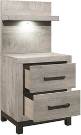 Zephyr Light Gray And Black Panel Bedroom Set