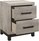 Zephyr Light Gray And Black Panel Bedroom Set