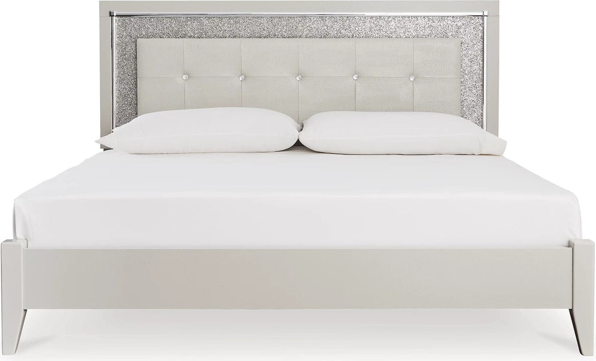 Zyniden Bedroom Set In Silver